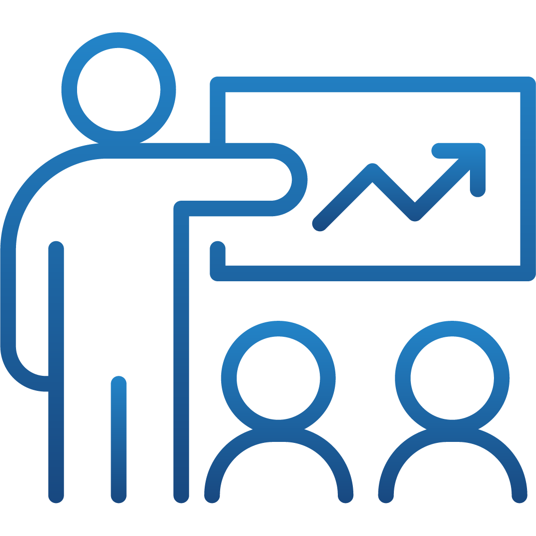 person leading a meeting